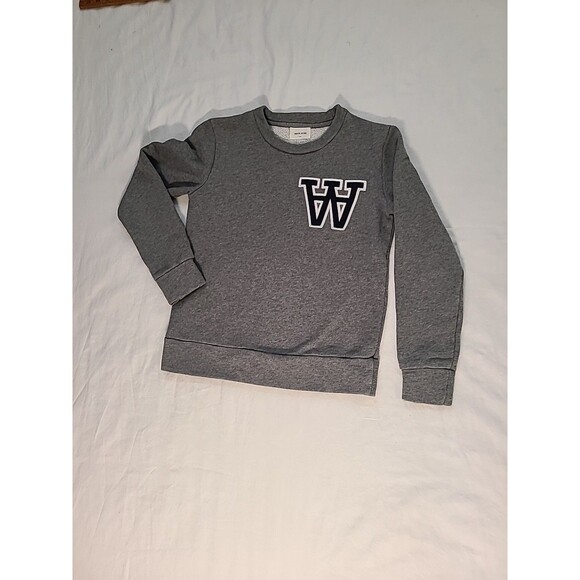 Wood Wood designer art sweatshirt SMALL Original BigLogo 4 " X 5" - Picture 1 of 7